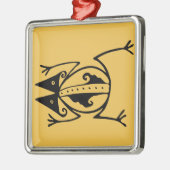 Tribale kikker uit de oudheid van dierproeven metalen ornament (Links)