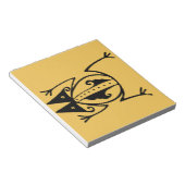 Tribale kikker uit de oudheid van dierproeven notitieblok (Schuin)