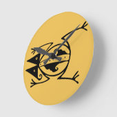 Tribale kikker uit de oudheid van dierproeven ronde klok (Hoek)