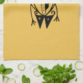 Tribale kikker uit de oudheid van dierproeven theedoek (Gevouwen)