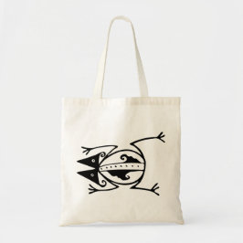 Tribale kikker uit de oudheid van dierproeven tote bag