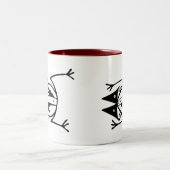 Tribale kikker uit de oudheid van dierproeven tweekleurige koffiemok (Center)