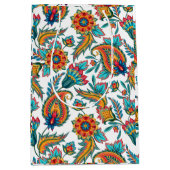 Tribale kleurrijke Waterverven Paisley Pattern Medium Cadeauzakje (Voorkant)