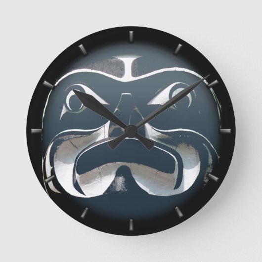 Tribale klok Aangepast, eerste-neigkunstwandklok (Voorkant)