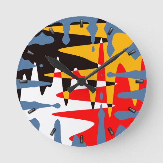 Tribale klok Moderne Native Art Wall Clocks Decor (Voorkant)