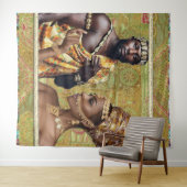 Tribale Koning en Koningin Wandkleed (In Situ (horizontaal))