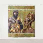 Tribale Koning en Koningin Wandkleed (Voorkant)