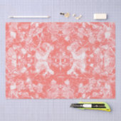 Tribale koraal Witte roze textuur Tissuepapier (Craft)