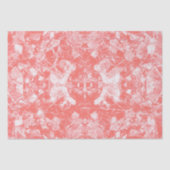 Tribale koraal Witte roze textuur Tissuepapier (Voorkant)