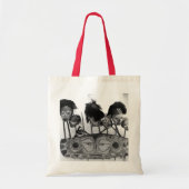 Tribale kunst B+W Tote Bag (Voorkant)