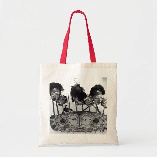 Tribale kunst B+W Tote Bag (Voorkant)