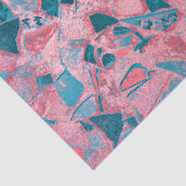 Tribale kunst  Blush roze Blauwgroen textuur Tissuepapier (Detail)