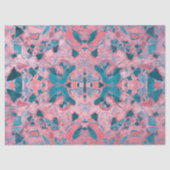 Tribale kunst  Blush roze Blauwgroen textuur Tissuepapier (Voorkant)