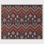 Tribale kunst boho naadloos patroon cadeaupapier (Vlak)