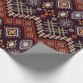 Tribale kunst boho naadloos patroon cadeaupapier (Hoek)