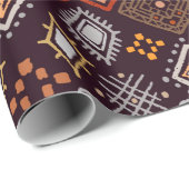 Tribale kunst boho naadloos patroon cadeaupapier (Rol Hoek)