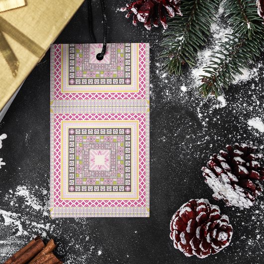 Tribale kunst cadeaulabel