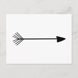 Tribale kunst Design met één zwarte pijl Briefkaart