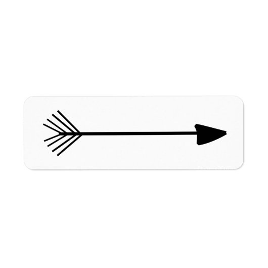 Tribale kunst Design met één zwarte pijl Etiket (Voorkant)