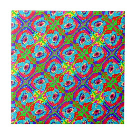 Tribale kunst geïnspireerd design Aboriginal Tegeltje (Voorkant)