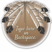 Tribale kunst Sticker personaliseert Eerste-Naties (Voorkant)