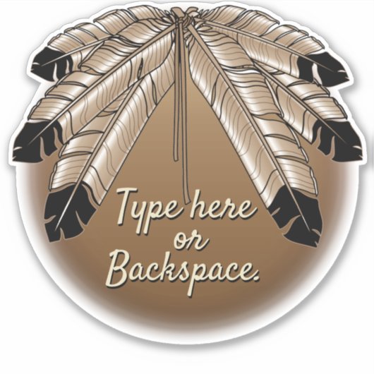 Tribale kunst Sticker personaliseert Eerste-Naties (Voorkant)