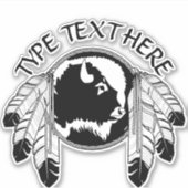 Tribale kunst Sticker personaliseert Eerste-Naties (Voorkant)