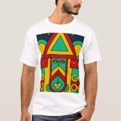 Tribale kunst van Aztec Tiki T-shirt (Voorkant)