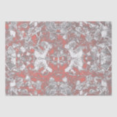 Tribale kunstgrijs koraalroze textuurontwerp tissuepapier (Voorkant)