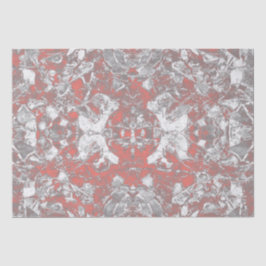 Tribale  kunstgrijs koraalroze textuurontwerp tissuepapier