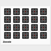 Tribale kwallen vierkante sticker (Vel)