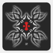 Tribale kwallen vierkante sticker (Voorkant)