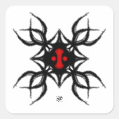 Tribale kwallen vierkante sticker (Voorkant)