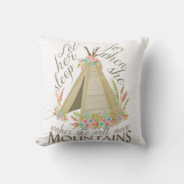 Tribale "Laat haar slapen" Pillow met Teepee Kussen