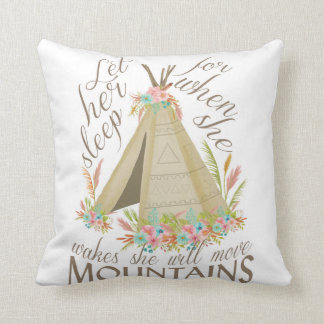 Tribale "Laat haar slapen" Pillow met Teepee Kussen