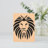 Tribale leeuwenkop briefkaart (Staand voorkant)