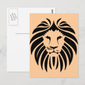 Tribale leeuwenkop briefkaart (Voorkant / Achterkant)
