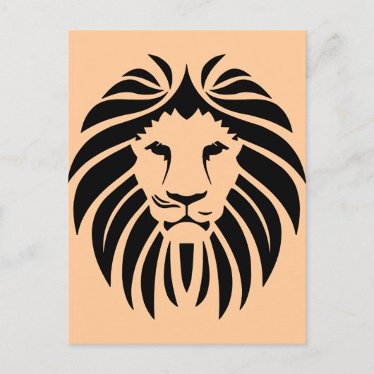 Tribale leeuwenkop briefkaart (Voorkant)