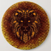 tribale leeuwerknoop ronde button 6,0 cm (Voorkant)