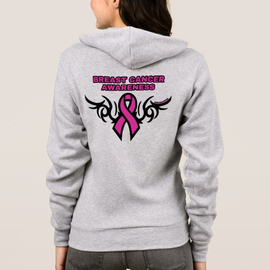 Tribale lint...Borstkanker Hoodie (Achterkant)