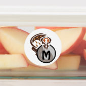 Tribale Maleisische kat Gecko Monogram Labels (Aangebracht)