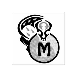 Tribale Maleisische kat Gecko Monogram Rubberstempel