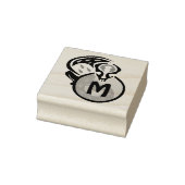 Tribale Maleisische kat Gecko Monogram Rubberstempel (Stempel)