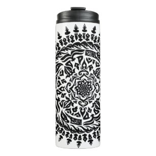 Tribale Mandala Handgetekende Kunst Thermosbeker