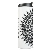 Tribale Mandala Handgetekende Kunst Thermosbeker (Gedraaid links)