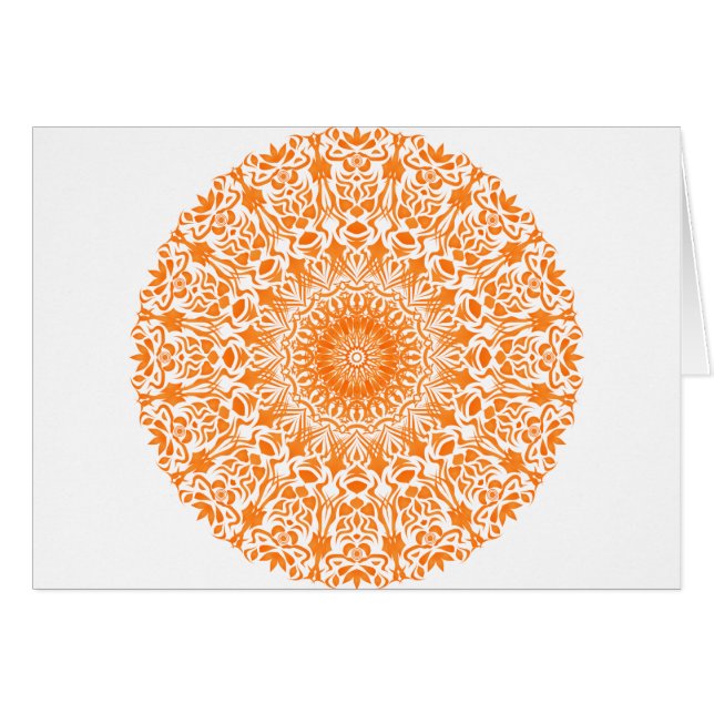 Tribale Mandala Oranje (Voorkant Horizontaal)