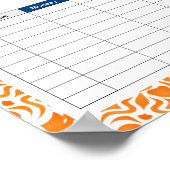 Tribale Mandala Oranje Rooster Poster (Hoek)