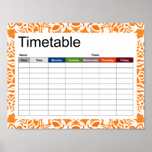 Tribale Mandala Oranje Rooster Poster