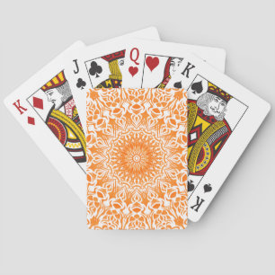 Tribale Mandala Oranje Speelkaarten
