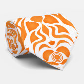 Tribale Mandala Oranje Stropdas (Opgerold)